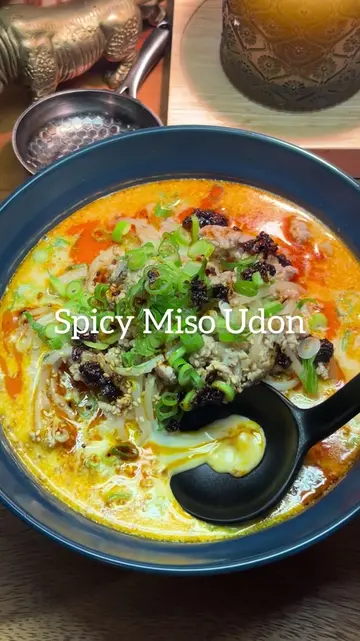 🍜🔥 Creamy, spicy, and loaded with umami — this Spicy Miso Udon hits every crav