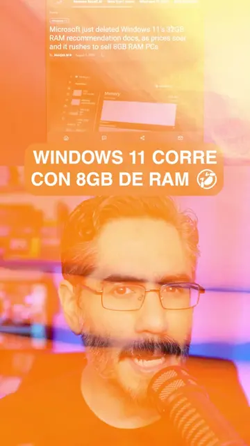 Microsoft borra sus recomendaciones de 32GB de RAM en Windows 11
 
 #Windows11 #