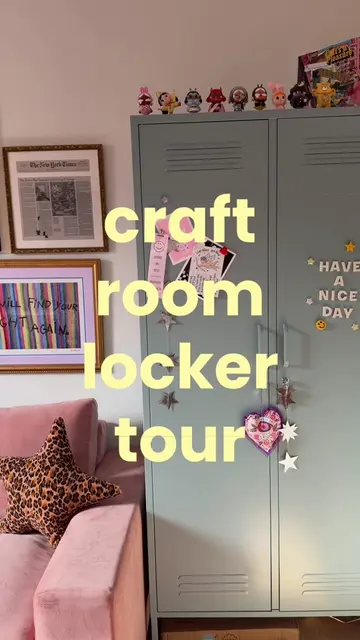 craft room locker tour 🧚🏽‍♀️⭐️💘 #crafty #crafting #craftroom #homedecor 