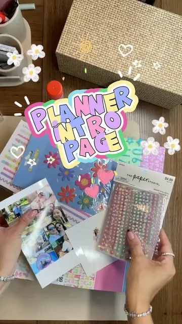 New planner setup ✨ setting up my planner intro page to make it cuteeeee 🛼🦄📓☀