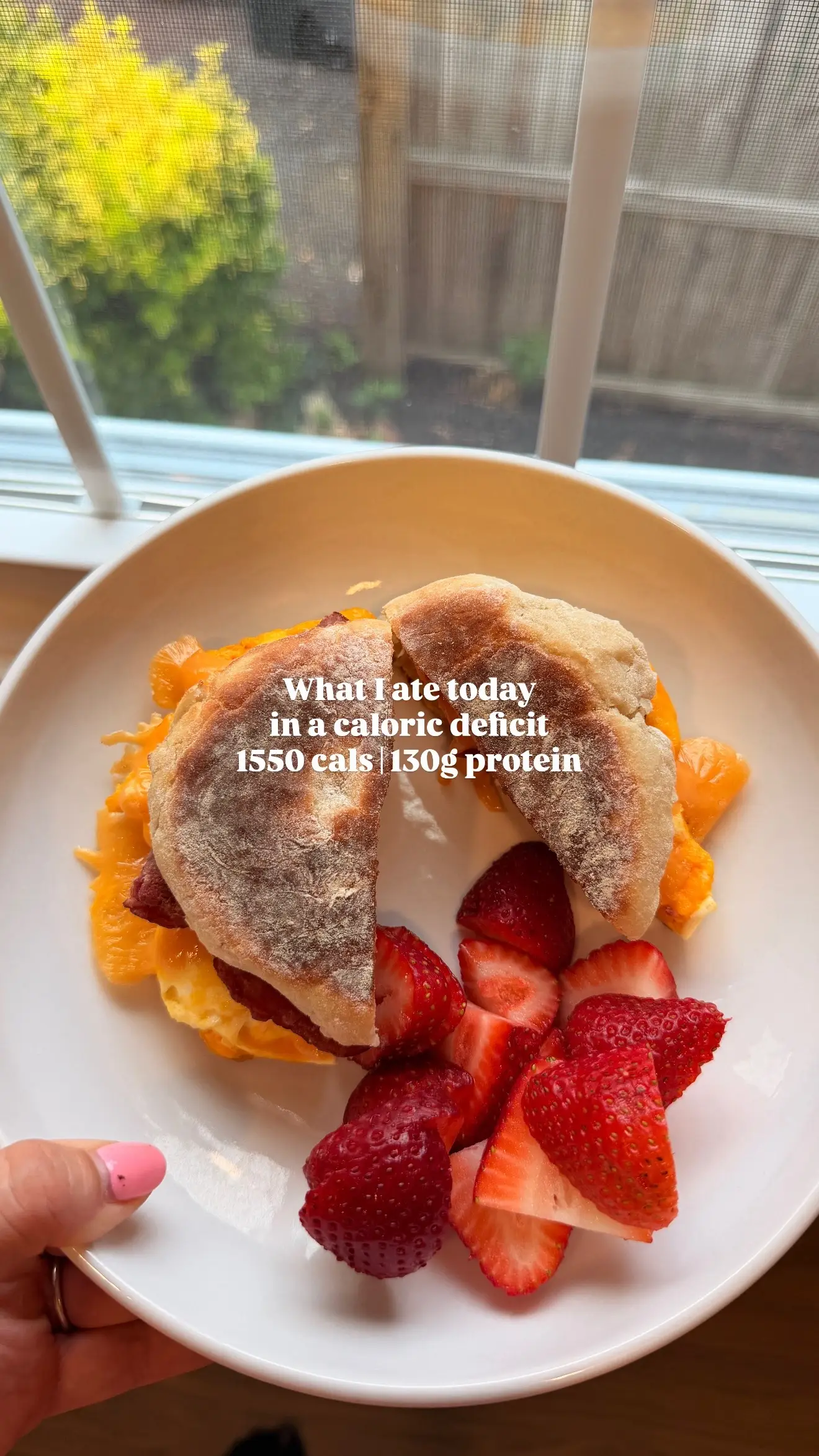 Sharing a realistic high-protein what I eat in a day while in a calorie deficit.