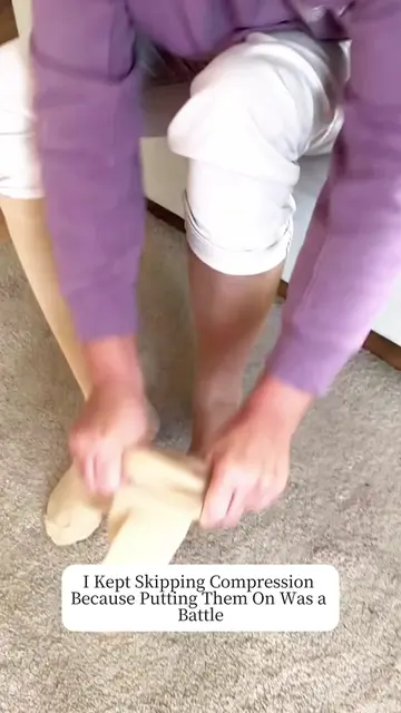 Getting compression socks on shouldn’t be the reason you stop wearing them. 🦵💜