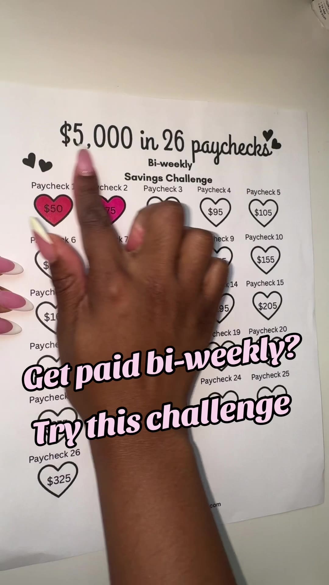 Save $5,000 in 26 paychecks 💸 #savingmoney #Budgeting #moneytips #savingchallen