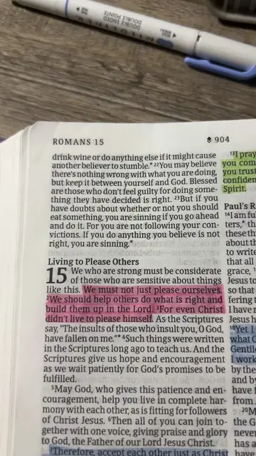 Romans 15:1-2 | We are here to please God and to build up others. #christiantikt