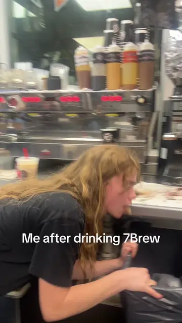 How I felt after making the most disgusting sugary heavy whipping cream lattes a