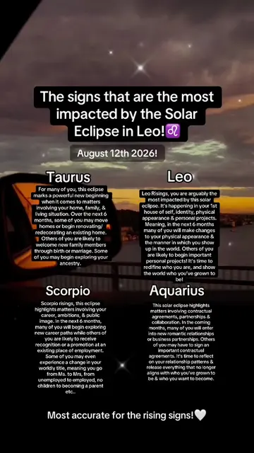 The signs that are the most impacted by the Solar Eclipse in Leo!♌️ #astrology #