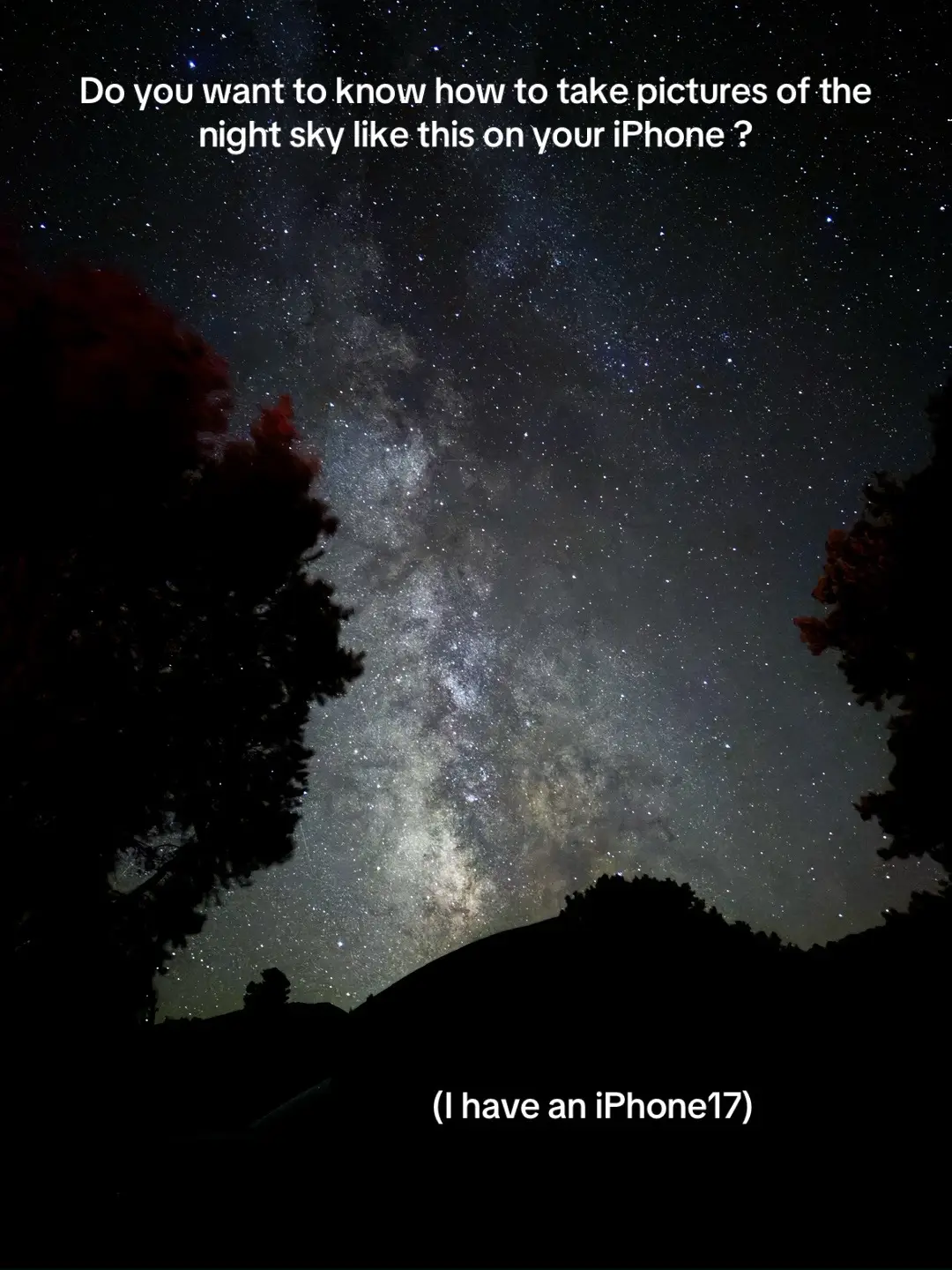 You can actually take pictures of the Milky Way use in your iPhone! It’s how I f