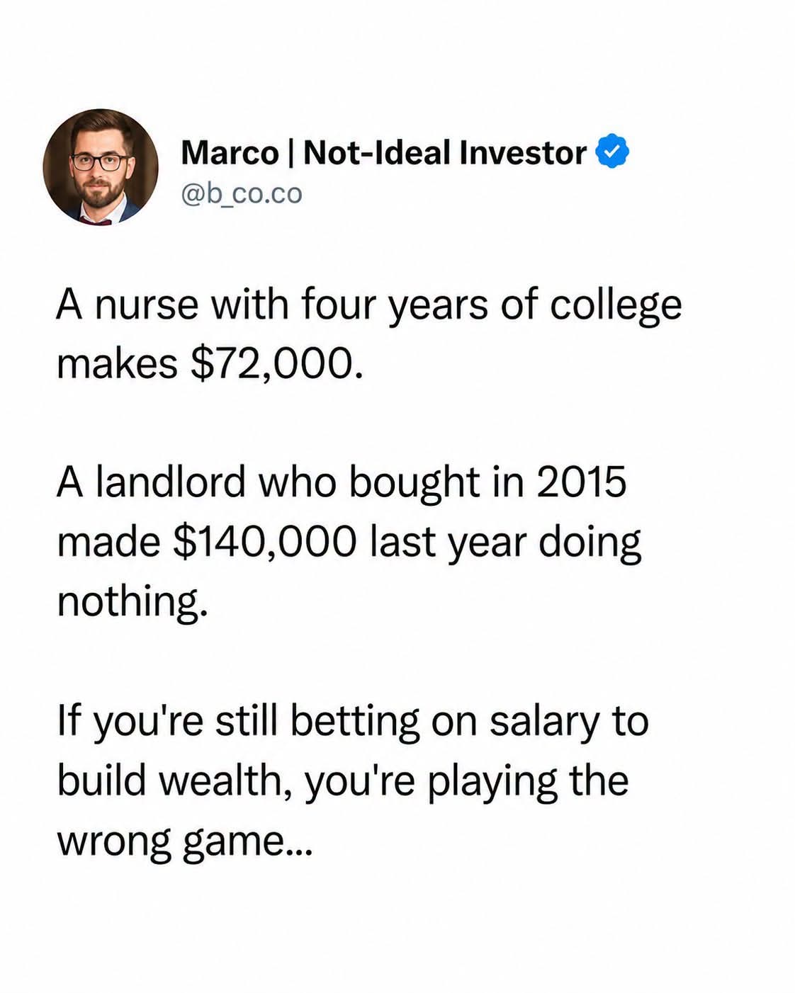 If you’re relying on salary alone, you’re competing in the slowest, most capped 