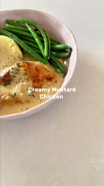 Creamy Mustard Chicken. Very reminiscent of something I would have ordered at a 