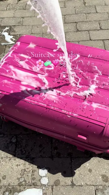 Suitcase spa day 🫧🧼💗🌸  #CleanTok #clean #oddlysatisfyingvideos #cleanwithme 