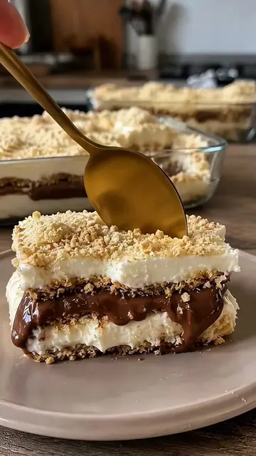 🍫☕ No-Bake Nutella Coffee Icebox Cake Cold, creamy, chocolatey, and incredibly 