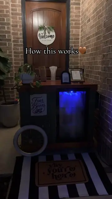 If you’re new here, welcome🤎 here is how our coffee fridge works #dfw #fourbean