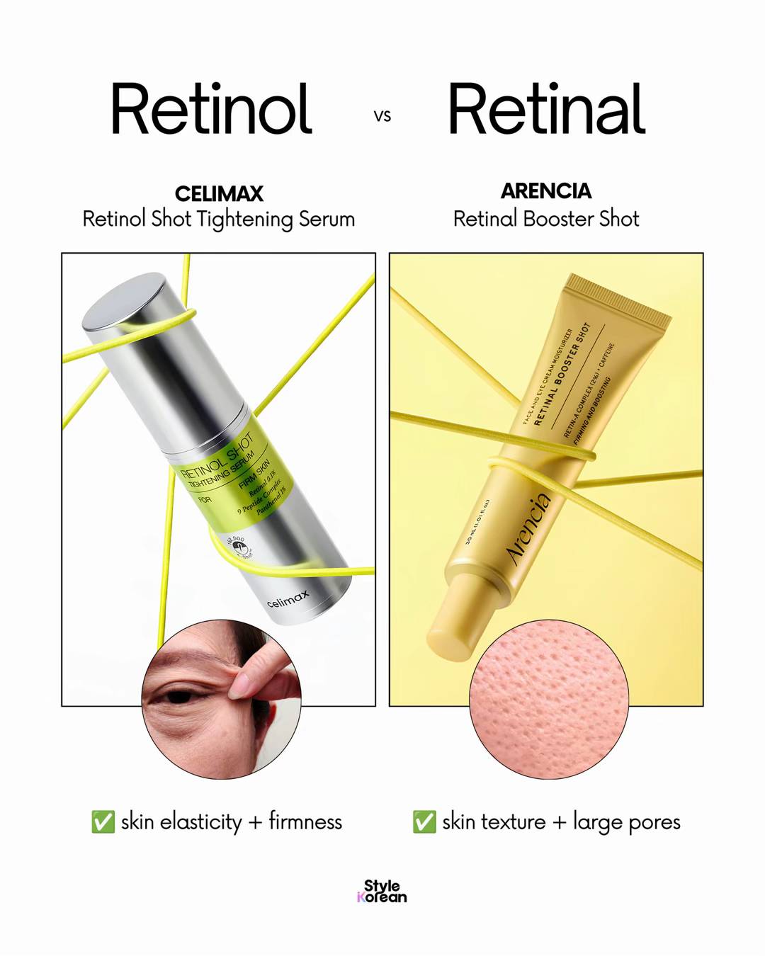 💜 Retinol: CELIMAX The Vita A Retinol Shot Tightening Serum MEDICUBE Deep Vita 