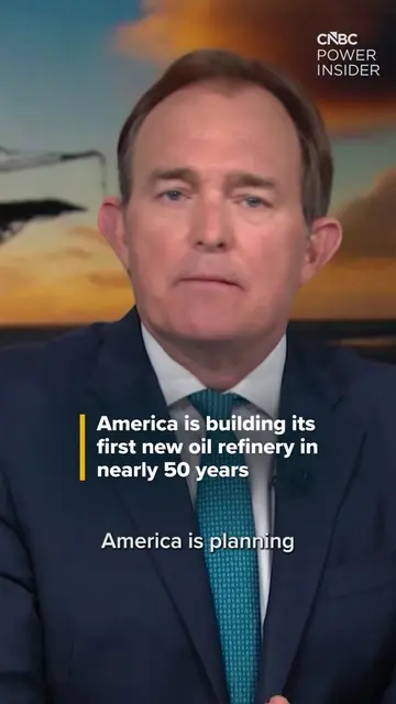 America is planning to build its first new oil refinery in nearly 50 years. CNBC