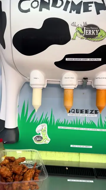 Because of course you “milk” ranch from a condiment cow teat at the @Wisconsin S