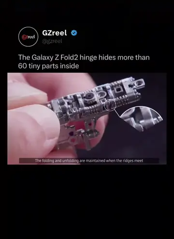 Samsung's Galaxy Z Fold2 uses a compact Hideaway Hinge with a CAM mechanism that