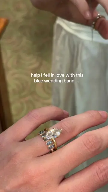 The most stunninggg wedding band ever🏹🩵 #wedding #weddingband #weddingring 