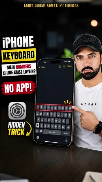 How To Add a Number Row on iPhone Keyboard 😱 No App Needed! iPhone keyboard mei