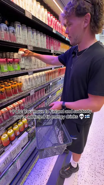 The energy drink addiction is real here in Finland 💀🇫🇮 #caffeine #energydrink
