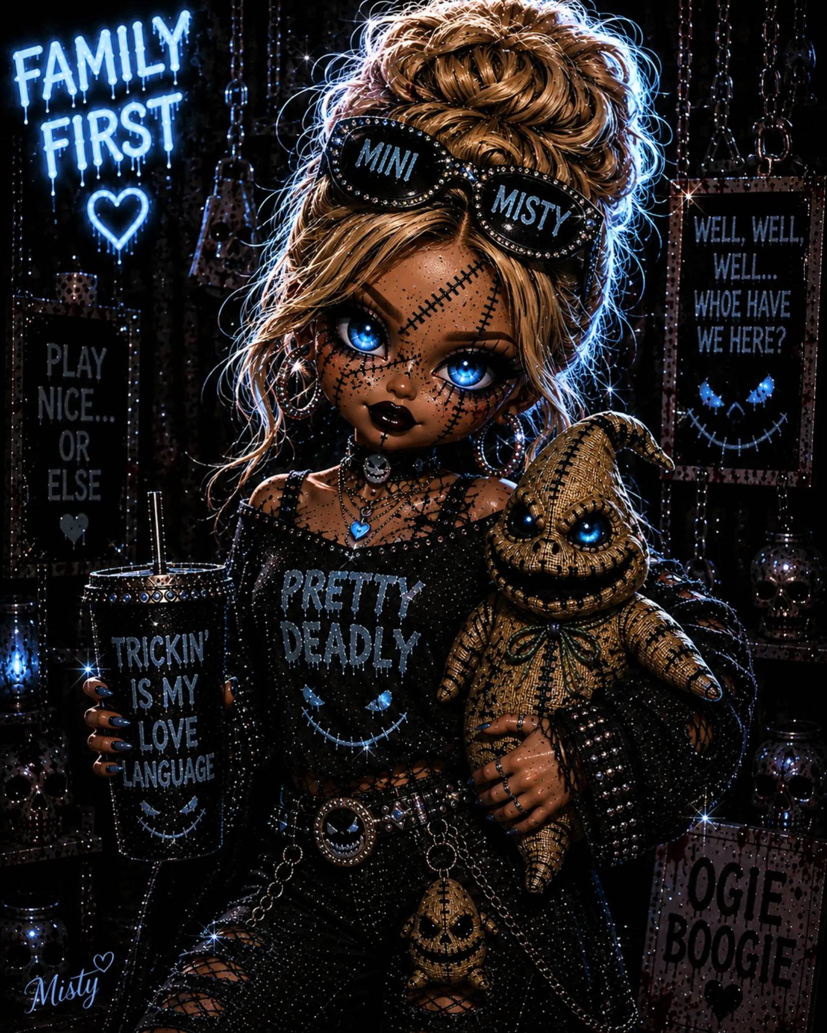 COPY & PASTE: Create an original creepy-glamorous horror doll portrait inspired 