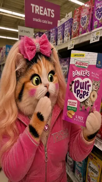 She went in for ONE thing. 😭💗 Then she found Purr Pops. It was over. 🍩🐱✨ #ca