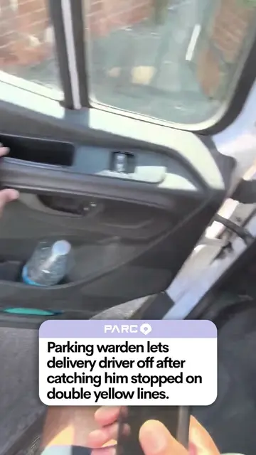 Not every parking warden is out to get you 😂 A delivery driver pulled up on dou