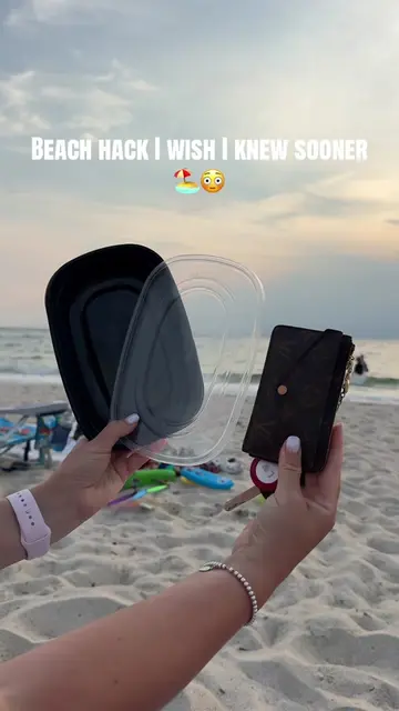 Hiding my valuables at the beach like this from now on 😂🏖️ Now I just have to 