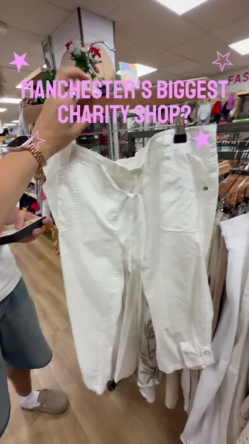 thrifting in one of manchester’s biggest charity shops 🤍🤍 would defo recommend