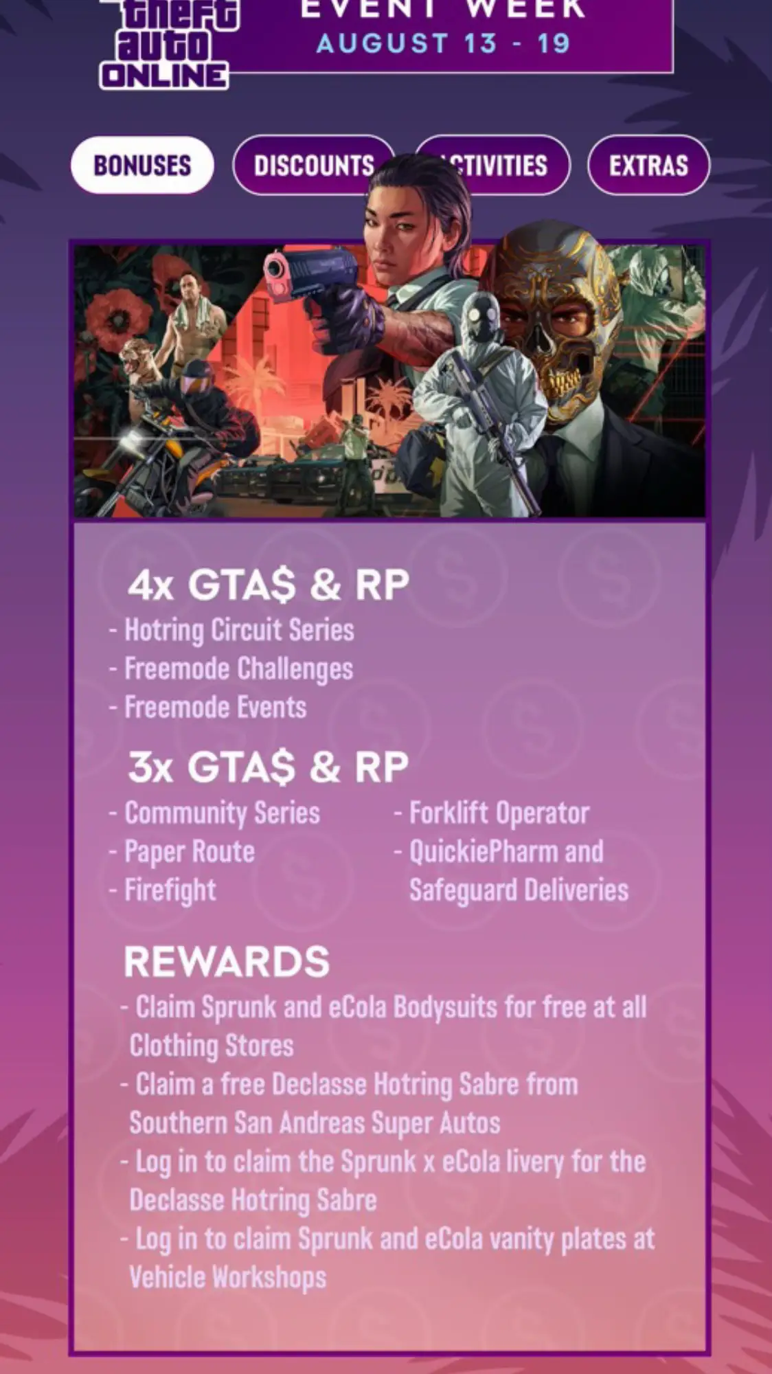The Brand Wars Event hits GTA Online spanning the next two weeks and GTA+ Member