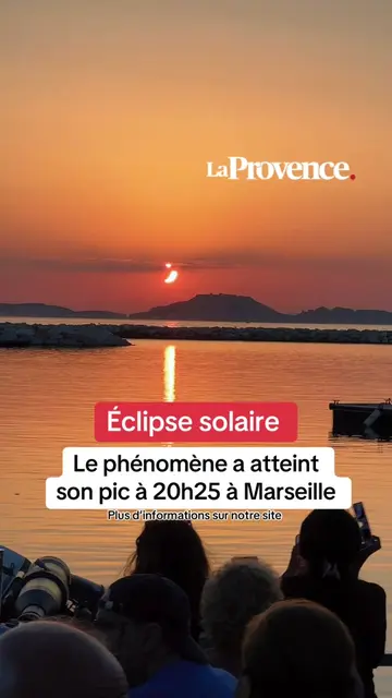 ☀️L’éclipse solaire a atteint son pic à 20h25 à Marseille #sinformersurktiktok #