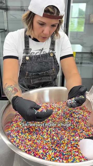 I messed up. I hate sprinkles now.  #sprinkles #fail #sorting #bakery #indiana 