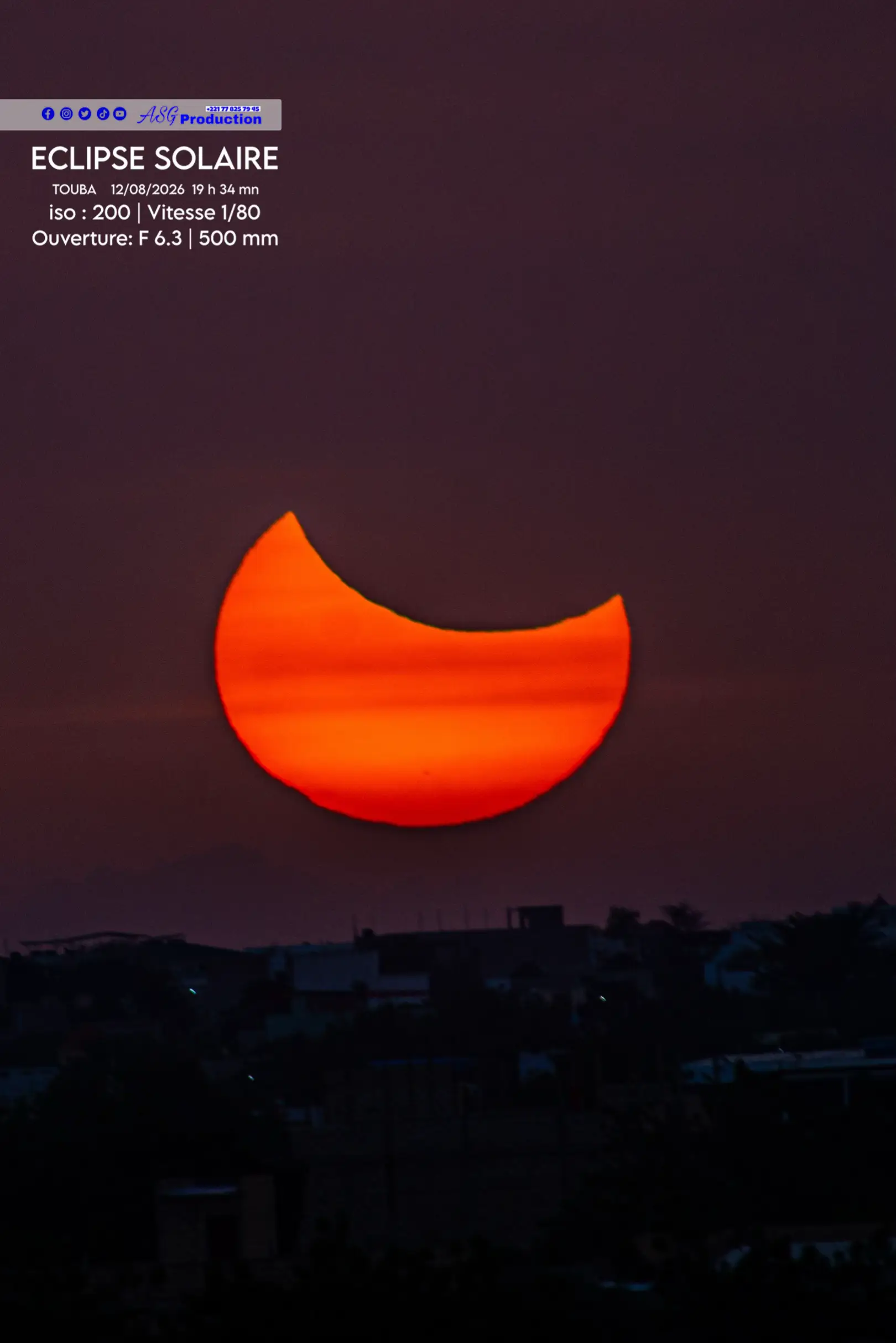‼️incroyable  Ce mercredi 12 août 2026 à 19h34, le ciel de Touba nous a offert u
