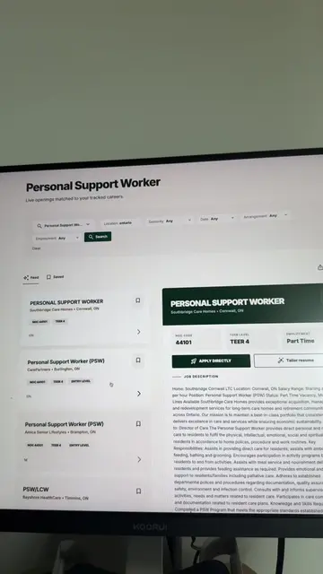 Where are all my personal support workers in Ontario 