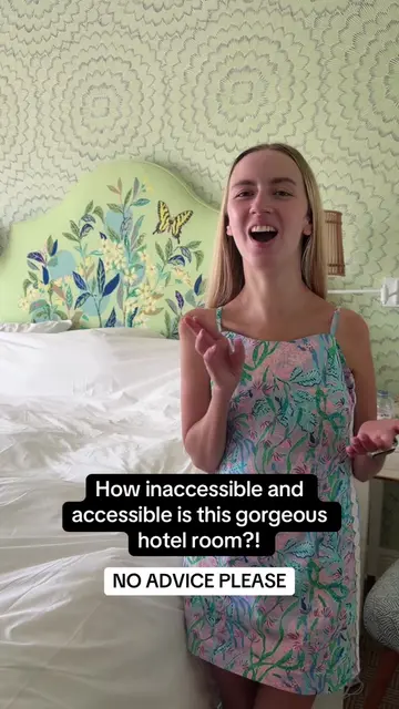 In love w this cutie lil room! 😍 [Video Description: ST, a young white woman wi