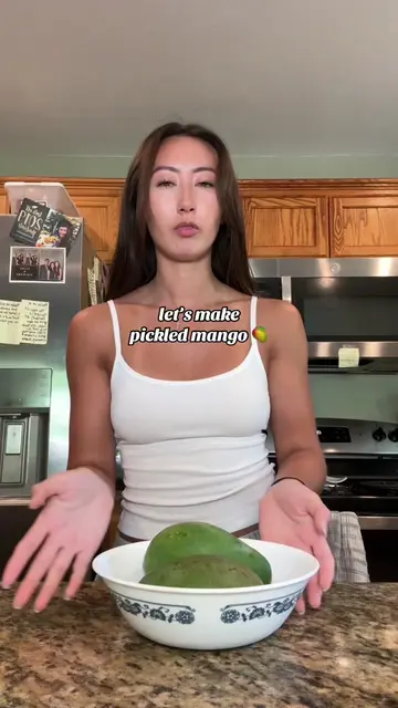PICKLED MANGO!!!! Come back for the taste test. I CANT WAIT 🥭🥭🥭 #pickledmango