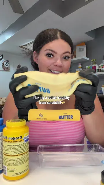 making a butter squishy from scratch🧈 i’m super excited omg! #diysquishy #butte