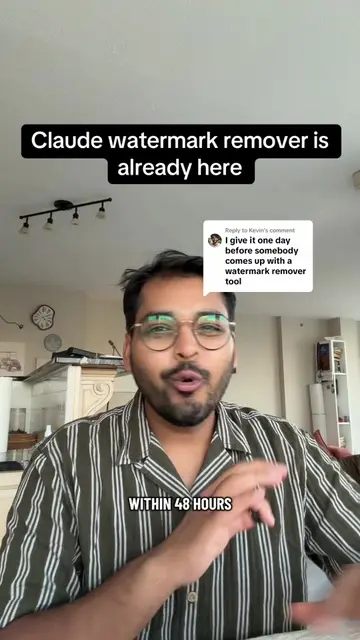 Replying to @Kevin Claude watermark remover is already here #claude #ai #aiupdat