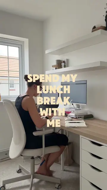 Spend my jam packed lunch break with me as a wfh 9-5 girl 🥙🧹📦  #lunchbreak #9
