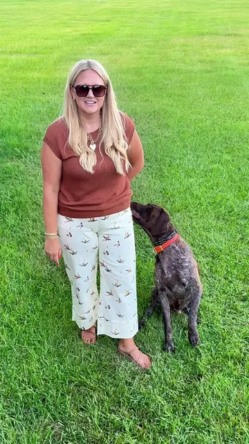 Apparently Gus approves the mallard duck pants too!🦆🐾 Stretchy, comfy, and cut