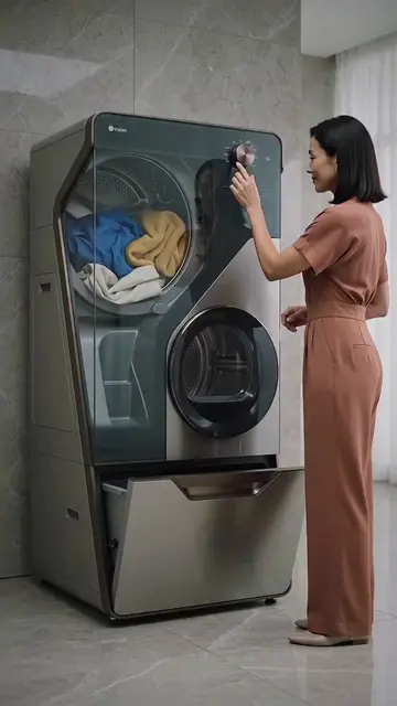 Fresh, clean, and effortless — laundry made smarter with this automatic washing 