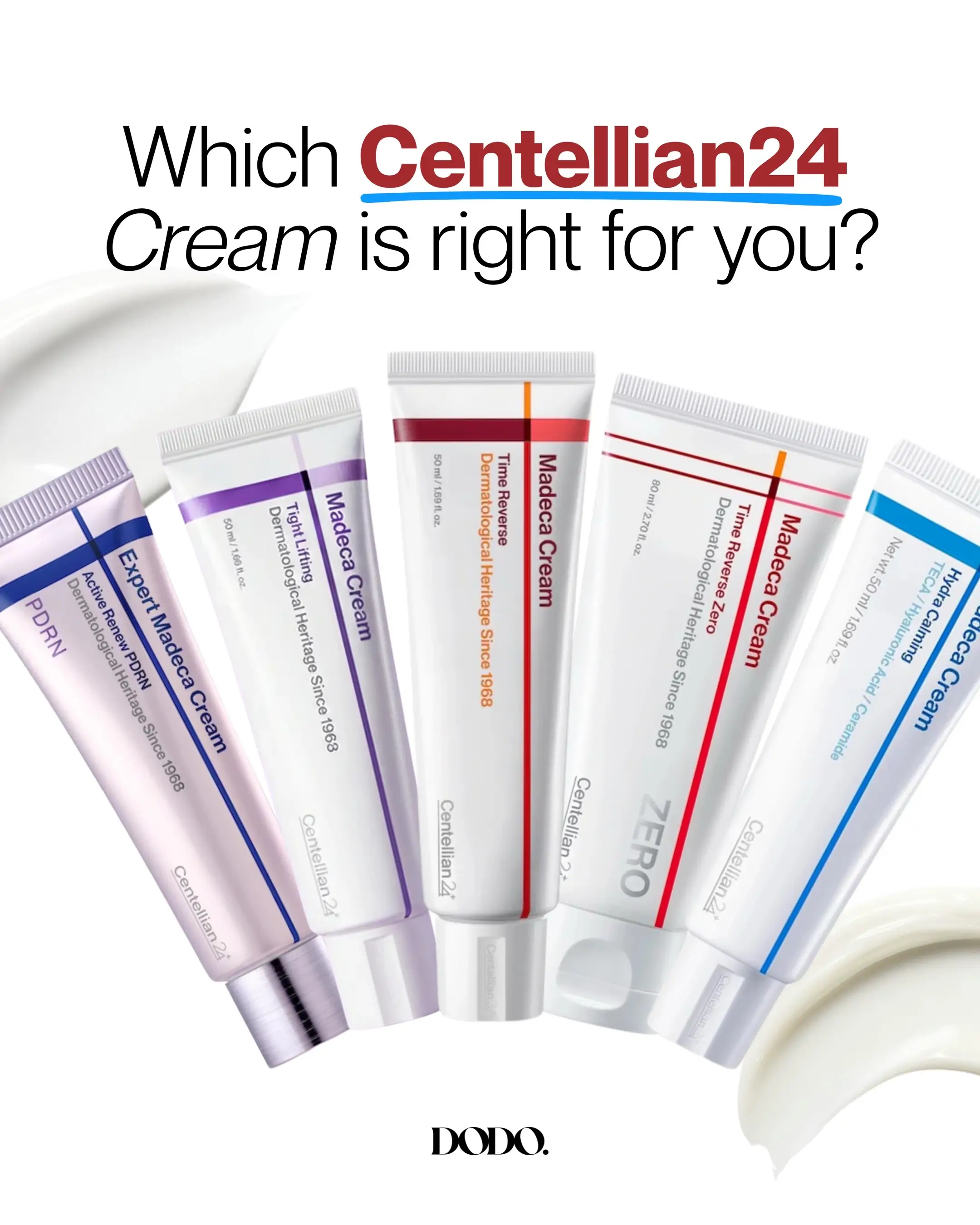 Here’s your quick guide to finding your perfect match! 💙 ✨ Madeca Cream Time Re