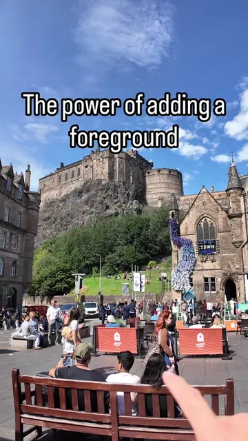 Adding someone to the foreground of your picture helps your picture to “tell a s