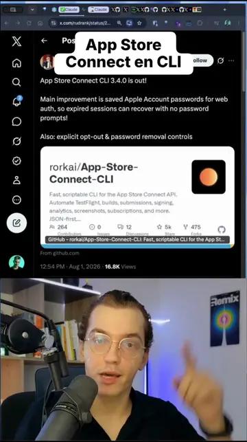 Un CLI pour App Store Connect, fait par les créateurs de Rork : ton agent IA gèr
