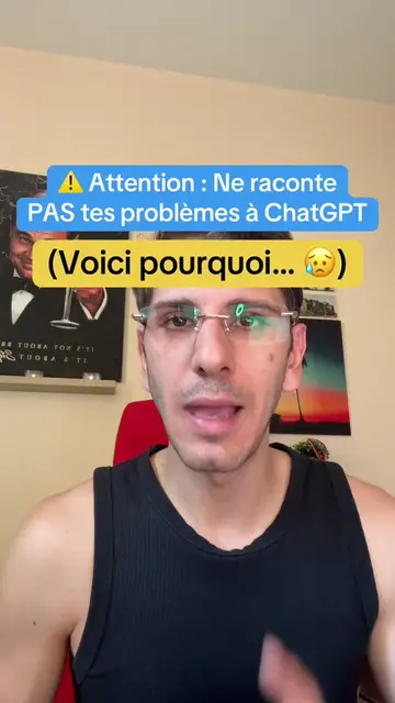 Voici pourquoi tu ne devrais pas raconter tes problèmes à ChatGPT #chatgpt #ia #