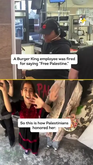 This is how Palestinians in Gaza are showing solidarity with a Burger King emplo
