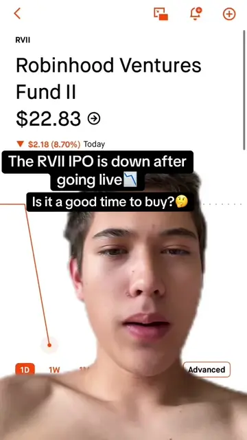 The RVII IPO went live today. Robinhood ventures fund II IPO. #IPO #RVI #robinho