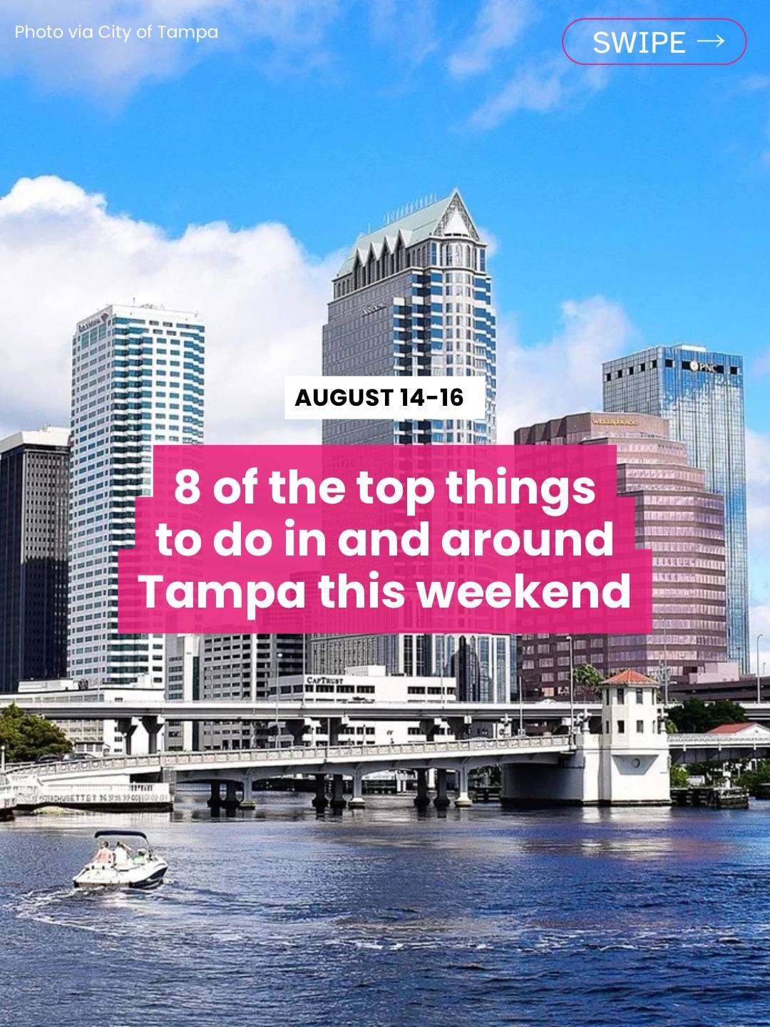 Top 8 things to do in Tampa this weekend: August 14-16 ☀️ 🔗 Link in bio for the