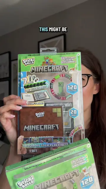 Minecraft Sticki Rolls over 600 stickers to collect 😮💚 @Character Toys U.K. @S
