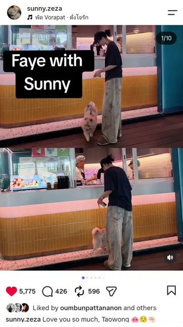 Faye with Sunny 🐶🌞 #fayeperaya #sunnyzeza 