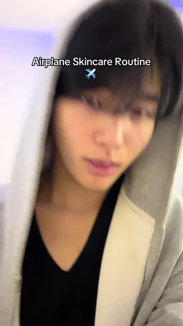 Do you do skincare in the airplane? 🤭 #menskincare #grwm #mensmakeup #kbeauty #